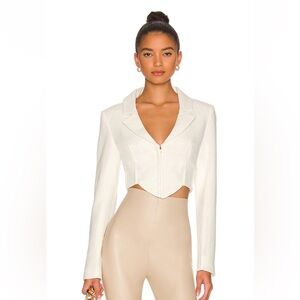NEW Bardot Corset Blazer White Size 2